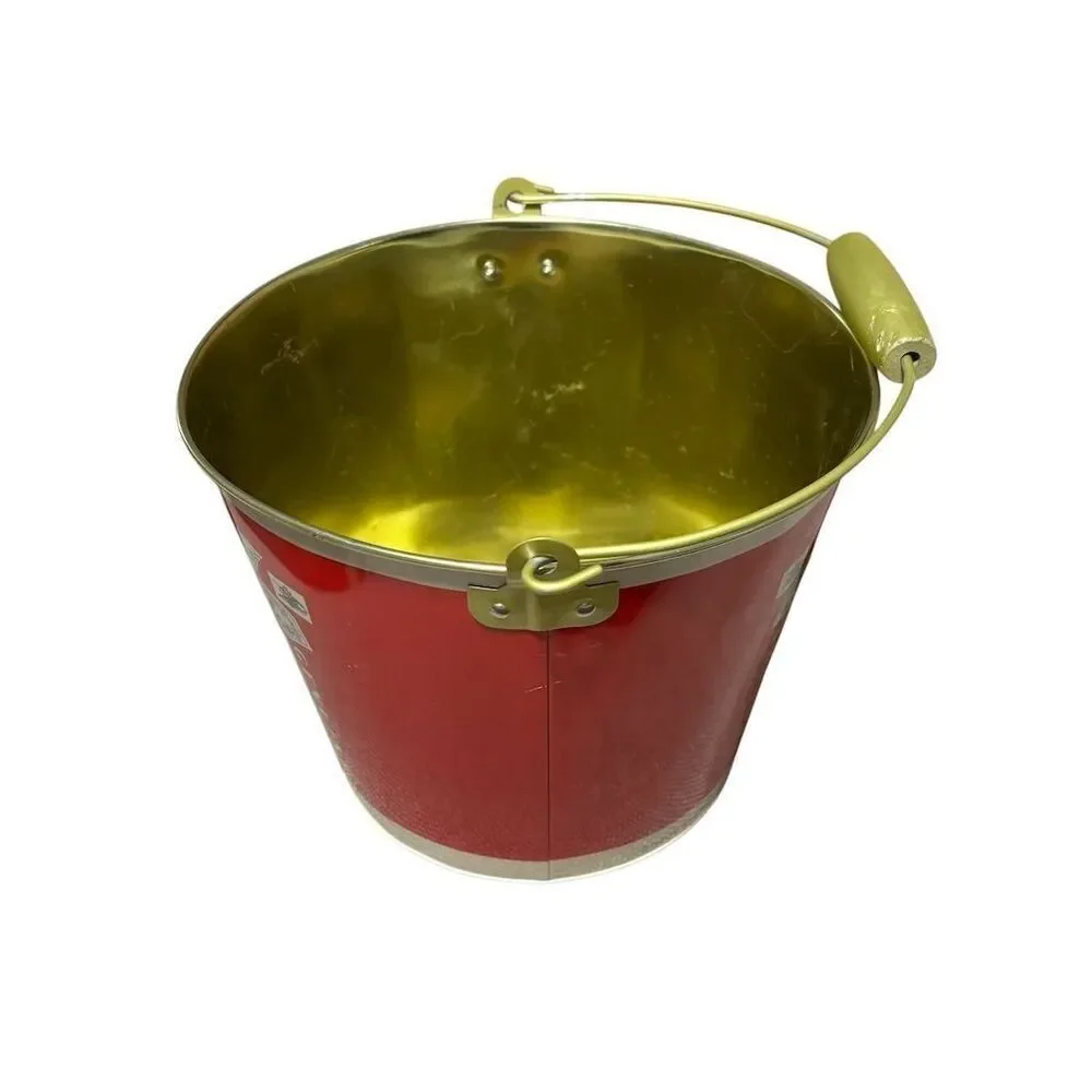 Budweiser Red Metal Ice Bucket with Handle‎ Breweriana Cooler